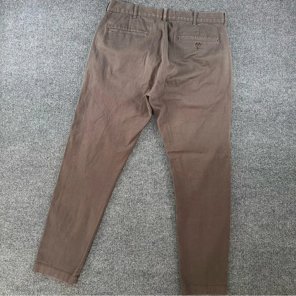 J. Crew Men’s Mercantile Flex Chino Pants Muted Tone Brown Khaki Slim 33x32